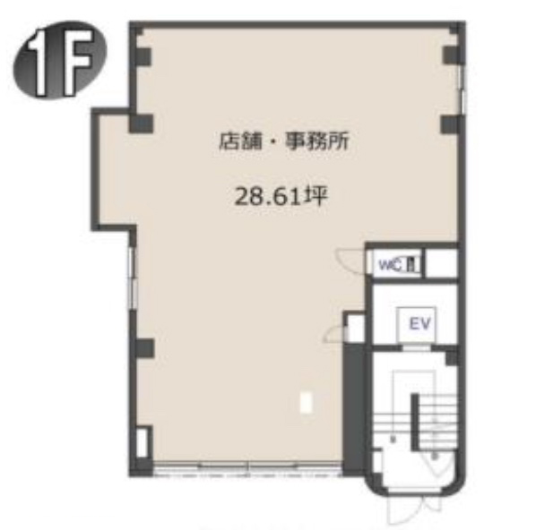 東京都新宿区　江戸川橋駅徒歩5分　ビル1階物件図面