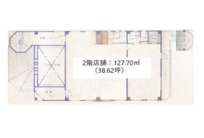 神奈川県横浜市　中川駅徒歩1分　店舗2階部分物件図面