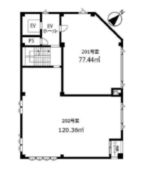 埼玉県川口市　川口駅徒歩3分　ビル2階物件図面