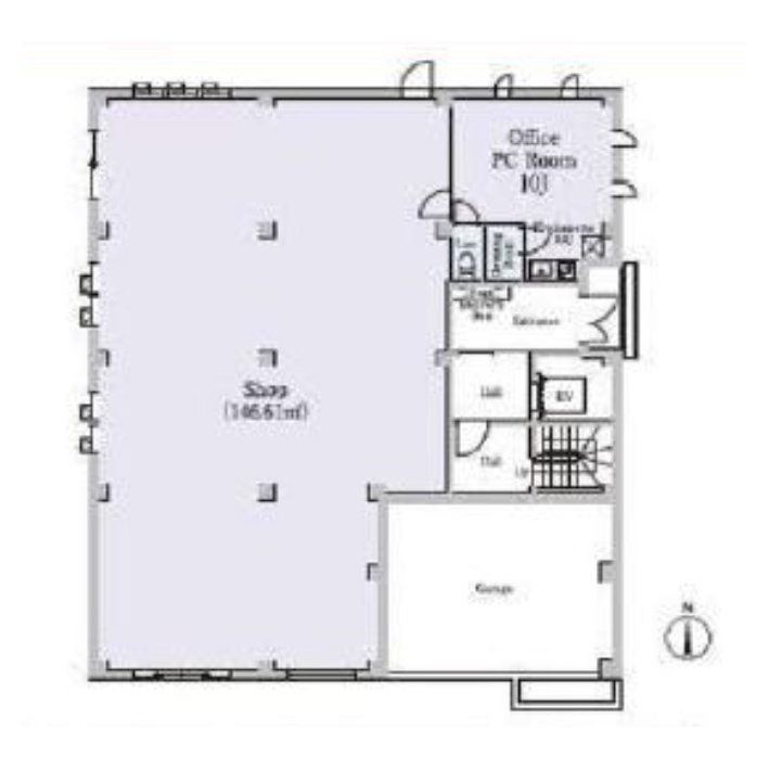 東京都世田谷区 経堂駅徒歩8分 ビル1階物件図面