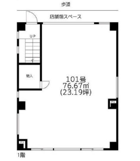 千葉県千葉市　千葉駅バス10分　ビル1階物件図面