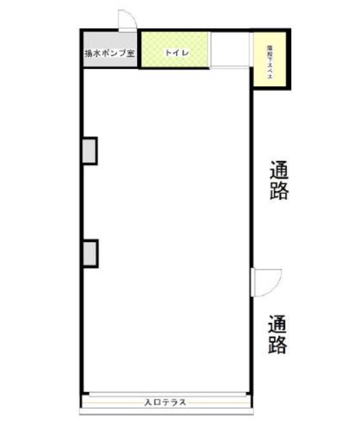 東京都中野区　新中野駅徒歩6分　ビル1階物件図面
