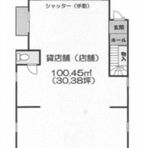 東京都稲城市　稲城長沼駅徒歩１分　一階店舗物件図面