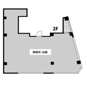 東京都品川区　武蔵小山駅徒歩1分　ビル2階物件図面