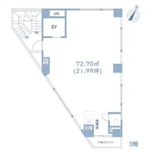 東京都町田市　町田駅徒歩2分　ビル3階物件図面