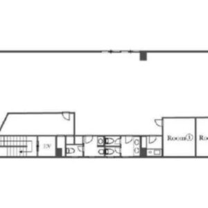 東京都港区　麻布十番駅徒歩3分　ビル2階物件図面