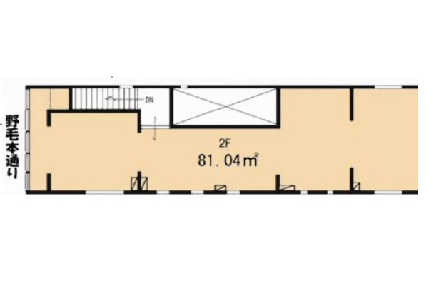 神奈川県横浜市　桜木町駅徒歩5分　ビル2階物件図面