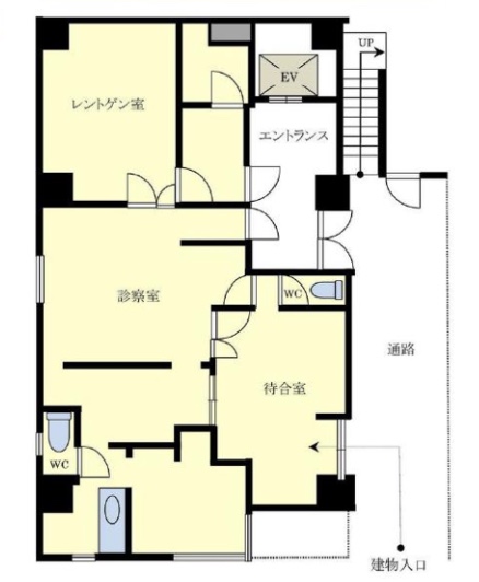 東京都港区 新橋駅徒歩6分　内科クリニック居抜き物件図面