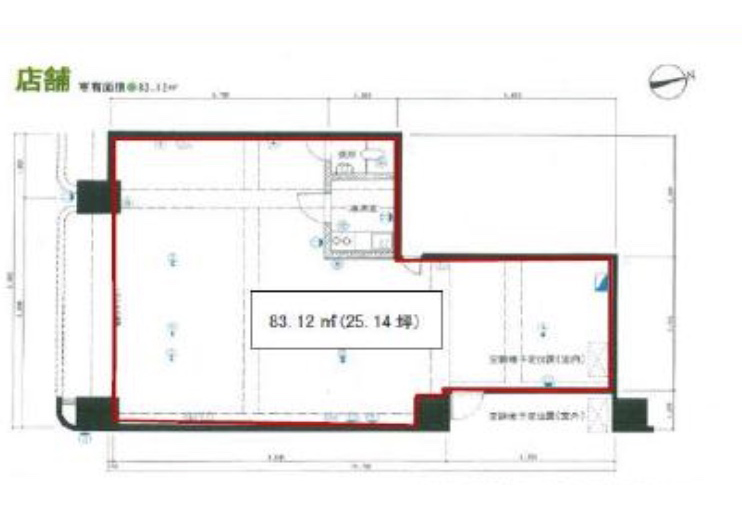 東京都江東区 門前仲町駅徒歩3分 ビル1階物件図面