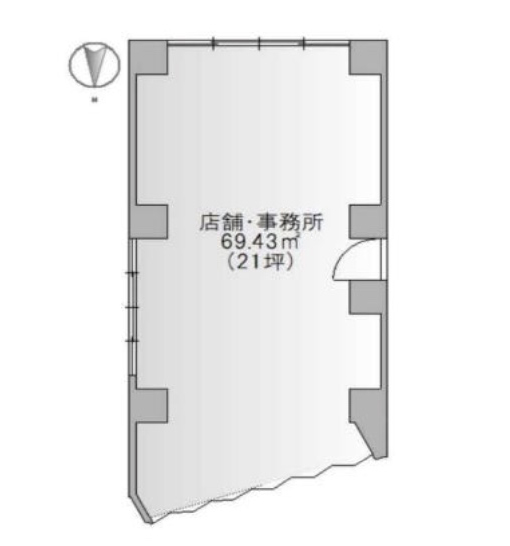東京都世田谷区　用賀駅徒歩４分　ビル1階物件図面