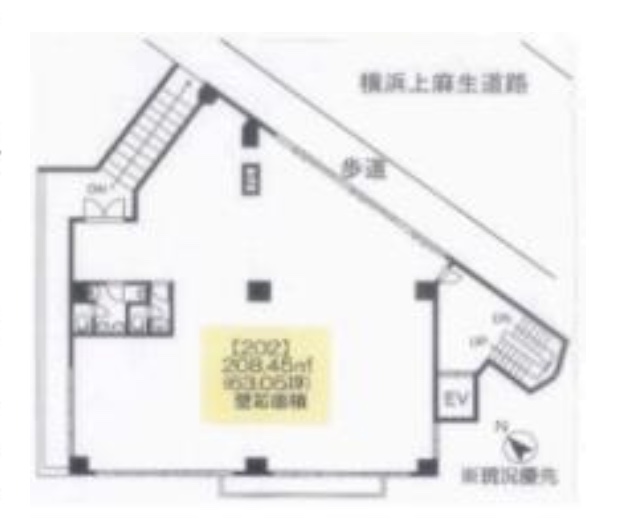 神奈川県横浜市　白楽駅徒歩６分　ビル2階物件図面