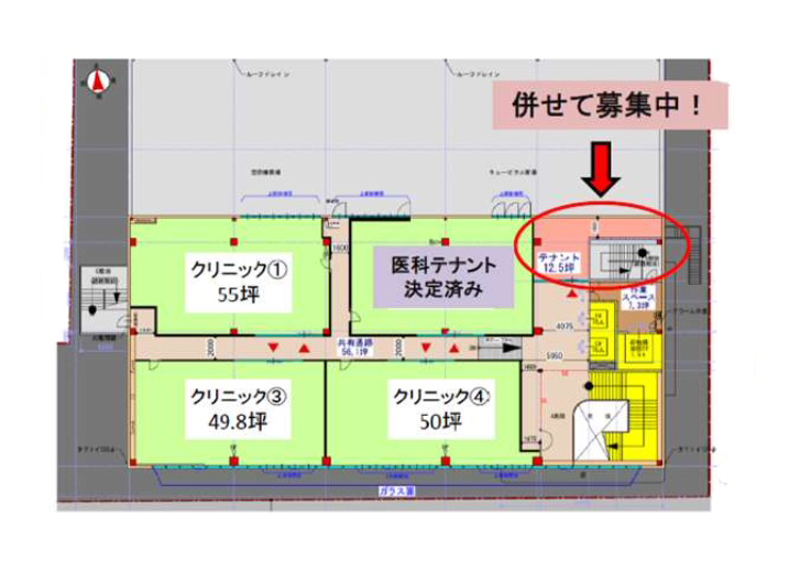神奈川県厚木市　医療モール計画　ビル3階物件図面