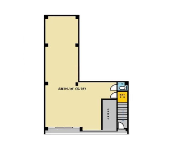 東京都豊島区　池袋駅徒歩10分　ビル1階物件図面