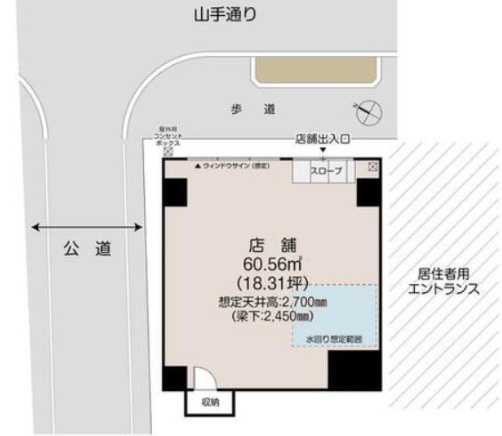 東京都目黒区　目黒駅徒歩12分　新築マンション1階物件図面