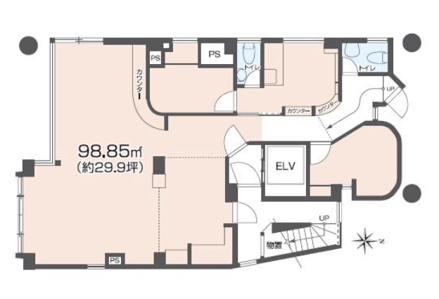 東京都品川区　荏原中延駅　ビル１階物件図面