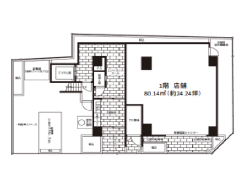 東京都武蔵野市　武蔵境駅徒歩3分　ビル１階物件図面