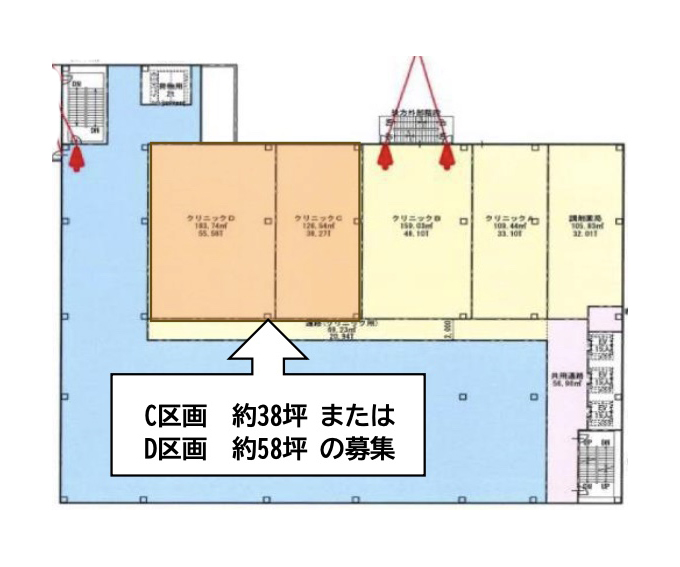 埼玉県川口市　商業ビルクリニックモール計画3階物件図面