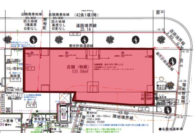 東京都中野区　中野新橋駅徒歩2分　新築マンション計画1階物件図面