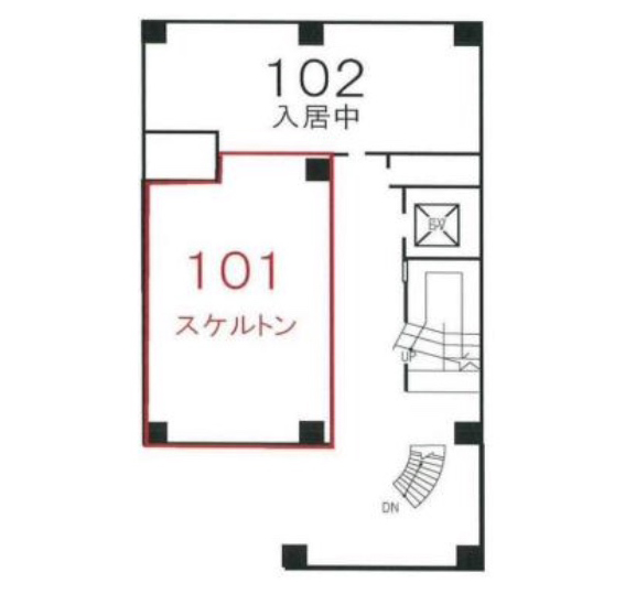 神奈川県横浜市　関内駅/馬車道駅徒歩5分　ビル1階物件図面