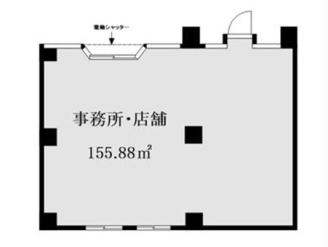 千葉県市川市　本八幡駅徒歩４分　ビル1階物件図面