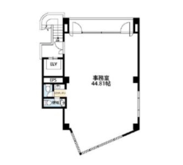 東京都中野区　新中野駅徒歩９分　ビル1階物件図面