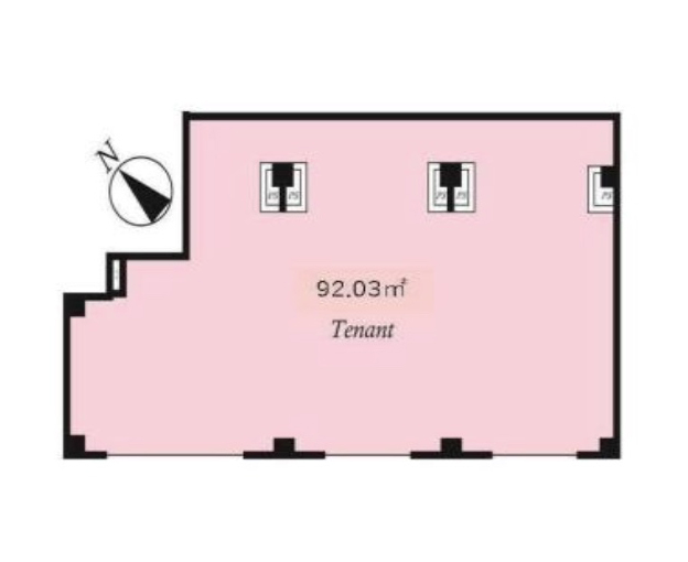 埼玉県富士見市　鶴瀬駅徒歩1分　新築ビル1階物件図面