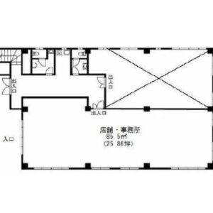 神奈川県平塚市　平塚駅徒歩4分　ビル1階物件図面