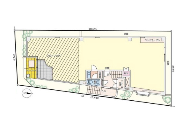 東京都大田区　雪が谷大塚駅徒歩6分　ビル1階物件図面