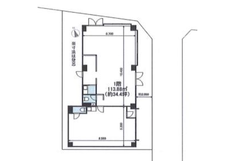 埼玉県入間市　元加治駅徒歩8分　ビル1階物件図面