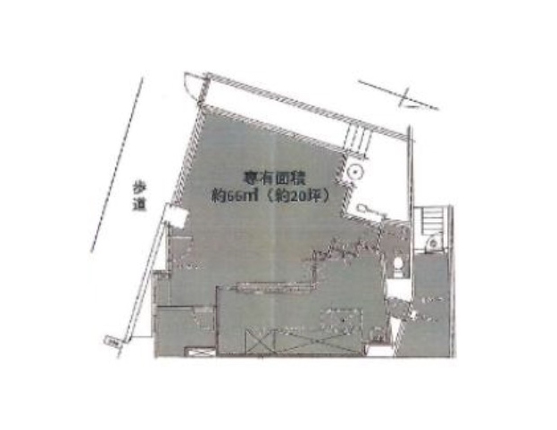 東京都大田区　大森駅徒歩10分　ビル1階物件図面