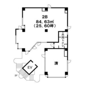 東京都世田谷区　喜多見駅徒歩4分　商業ビル2階物件図面