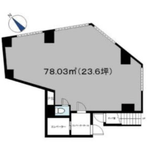 東京都新宿区　高田馬場駅徒歩7分　ビル1階物件図面