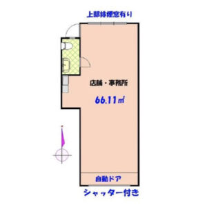 千葉県松戸市　新松戸駅徒歩10分　ビル1階物件図面
