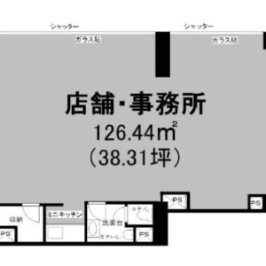 千葉県千葉市　千葉駅徒歩10分　ビル1階物件図面