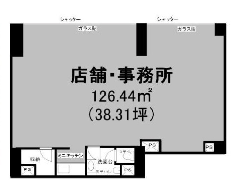 千葉県千葉市 千葉駅徒歩10分 ビル1階物件図面