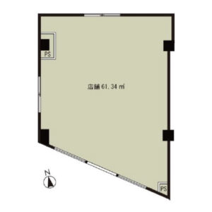 神奈川県川崎市　武蔵新城駅徒歩1分　ビル１階物件図面