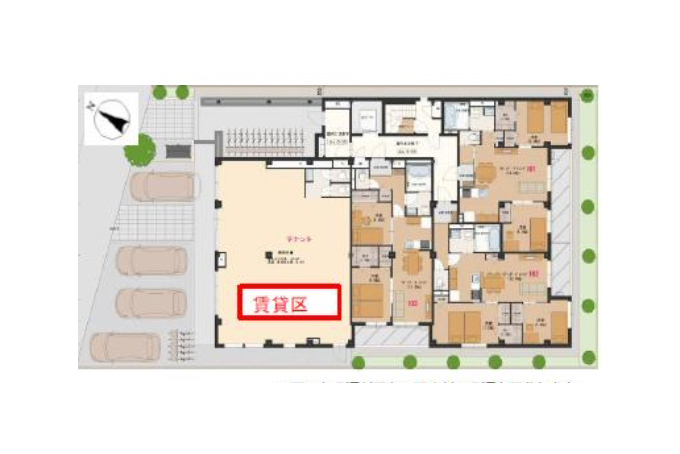 埼玉県川口市 東川口駅徒歩2分 新築計画ビル1階物件図面