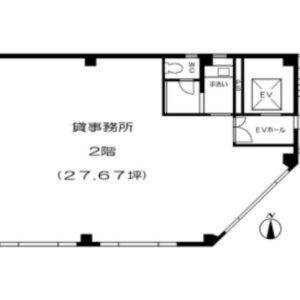 東京都台東区　新御徒町駅徒歩1分　ビル2階物件図面