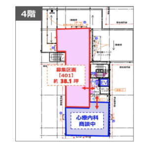 東京都板橋区　板橋駅徒歩3分　26年4月竣工予定CLビル4階物件図面