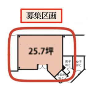 東京都東久留米市東本町　東久留米駅直結　商業施設1階物件図面