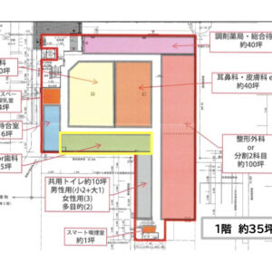 埼玉県新座市　商業施設併設医療モール1階物件図面