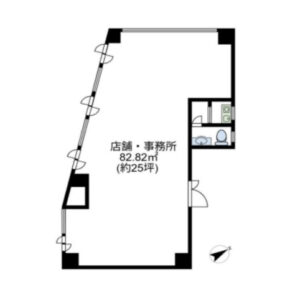 東京都世田谷区　用賀駅徒歩９分　ビル2階物件図面