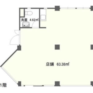 埼玉県狭山市　狭山駅徒歩1分　ビル1階物件図面