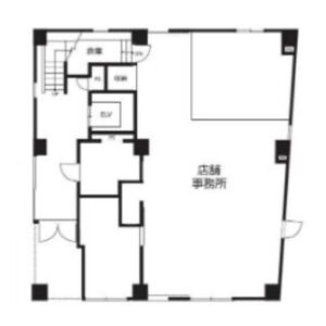東京都新宿区　信濃町駅徒歩4分　ビル1階物件図面