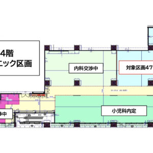 東京都江戸川区　小岩駅デッキ直結商業ビル内４階クリニック区画物件図面