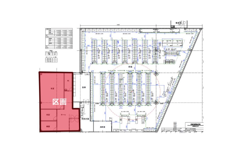 千葉県柏市　逆井駅徒歩14分　大型薬局隣接店舗物件図面