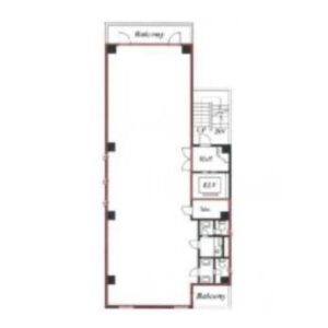 東京都千代田区　半蔵門駅徒歩1分　ビル２階物件図面