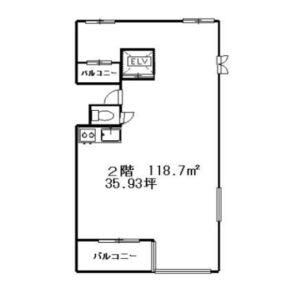 東京都江戸川区　葛西駅徒歩3分　ビル2階物件図面