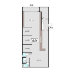 神奈川県相模原市　上溝駅徒歩12分　ビル1階物件図面