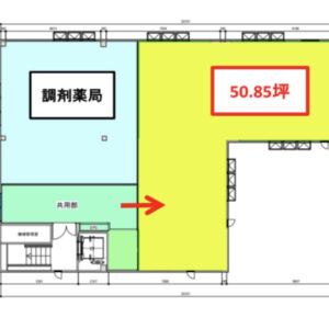 埼玉県戸田市　戸田公園駅徒歩1分　築浅クリニックビル1階物件図面